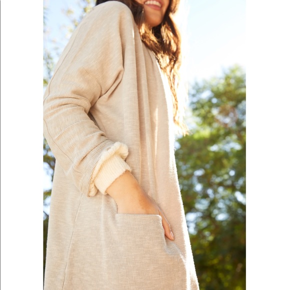 DONNI Ribbed Long Cardigan Sweater - Picture 4 of 10